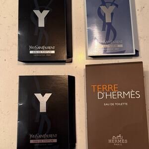 Men’s Perfume Sample Lot of 4 YSL, Hermes New samples